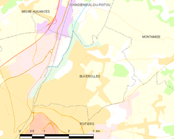 Map commune FR insee code 86041